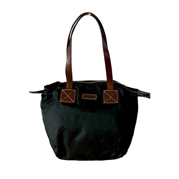 Dooney & Burke Nylon small tote bag in black - Picture 1 of 12
